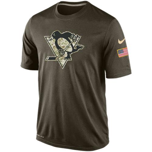 Men's Pittsburgh Penguins Salute To Service Nike Dri-FIT T-Shirt - Click Image to Close